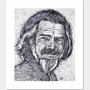 ALAN WATTS - ink portrait .1 Posters and Art